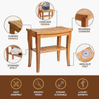 Bamboo Shower Bench - Image 4