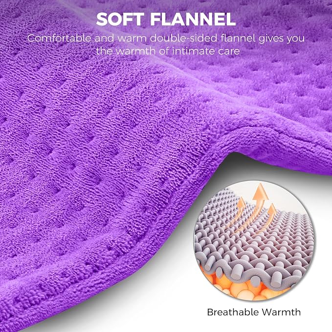 NOWWISH Heating Pad for Back, Period Cramps, 12x24 Inches Electric Throw - Image 7