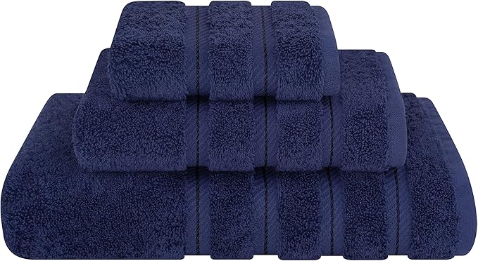 American Soft Linen Premium 3 Piece Towel Set, 1 Bath Towel 1 Hand Towel 1 by AmericanSoftLinen