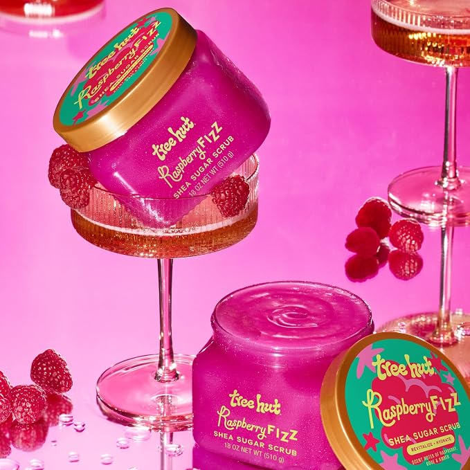 Tree Hut Raspberry Fizz Shea Sugar Scrub, Exfoliating, Hydrating & Moisturizing - Image 7