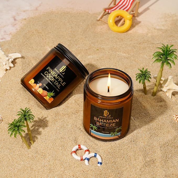 Pineapple Cocktail Candles, 7oz Pineapple Cocktail Scented Candle, Natural Soy - Image 6