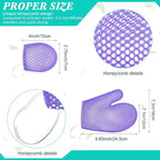 Karenhi 2 Pcs Honeycomb Exfoliating Glove Set Exfoliating Bath Mitt Honeycomb - Image 6
