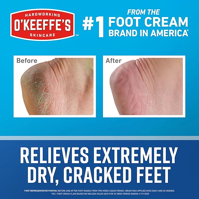 O'Keeffe's for Healthy Feet Foot Cream - 3 oz Tube - Guaranteed Relief for - Image 2