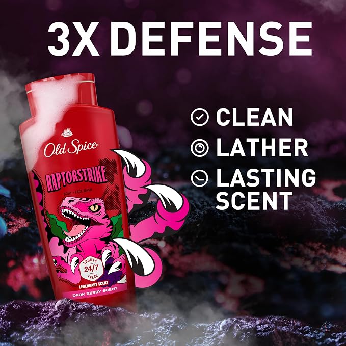 Old Spice Cleansing Body Wash for Men, 3X Defense, 24/7 Shower Fresh - Image 2