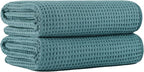 MICROFI New Microfiber Waffle Bath Towels, 2 Pieces, Fast Drying, Lint Free 430 by Unknown