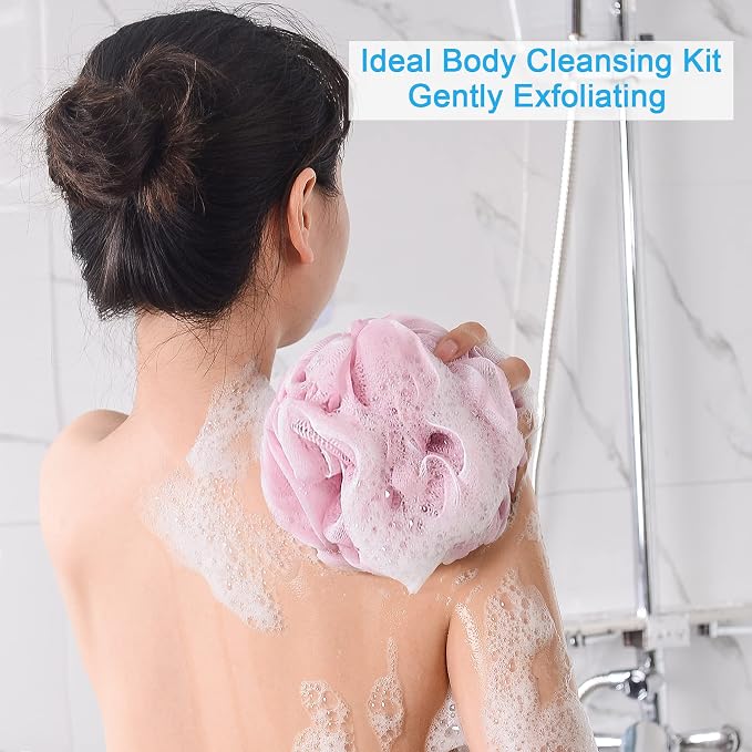 AmazerBath Loofah Sponge 60g/Piece, Exfoliating Bath Sponge Body Scrubber - Image 3