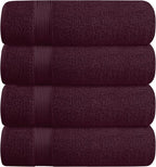 BELZZI Home Ultra Soft 4 Pack Oversized Bath Towel Set 27x54, Cotton Compact by Unknown