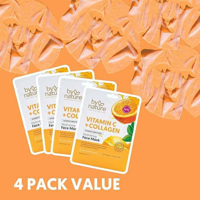 By Nature Vitamin C + Collagen Sheet Face Mask - Image 2