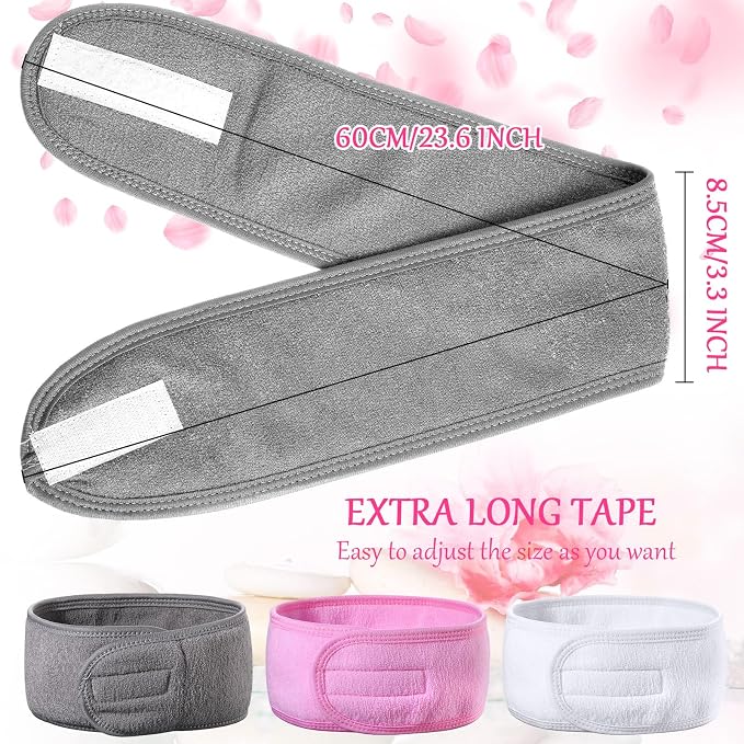 Hoteam 30 Pack Spa Headband Facial Esthetician Hair Wrap - Image 2