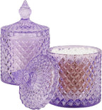 2 Pack Qtip Holder Thick Glass Apothecary Jars by rejomiik