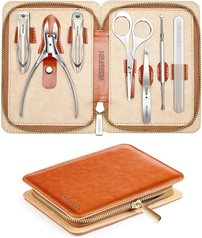 MR.GREEN 7 in 1 Manicure Set, German Stainless Steel Anti-Splash Nail Clippers by MRGREEN