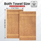Infinitee Xclusives Luxury 100% Ring-Spun Cotton Bath Towels Set of 4 – Soft - Image 3