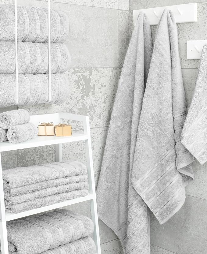 American Soft Linen Luxury 4 Piece Bath Towel Set, 600 GSM 100% Cotton Turkish - Image 2