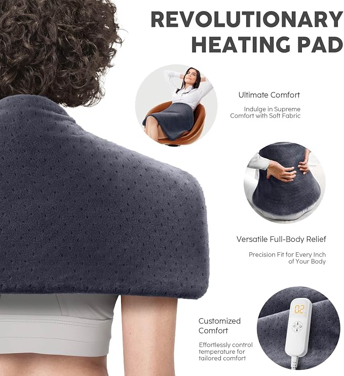 Heating Pad for Back Pain & Cramps, Menstrual Pain, Christmas Gifts for Women - Image 2