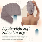 Extra Large Waffle Cotton Hair Towel Wrap - Image 5