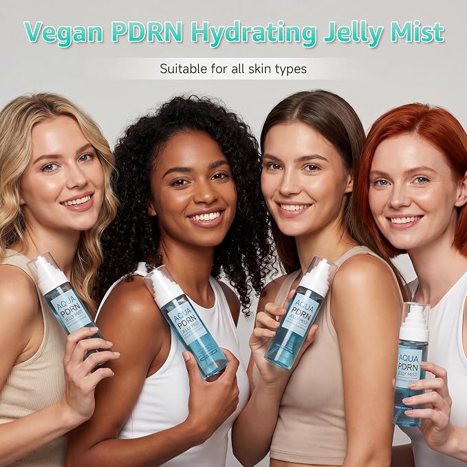 PDRN Jelly Mist Serum, Ultra-Fine Hydrating Face Mist Spray, Face Spray Mist - Image 8
