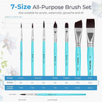 Nicpro Face Paint Brush Set, Synthetic Nylon Hair Makeup Paintbrush Kit - Image 6