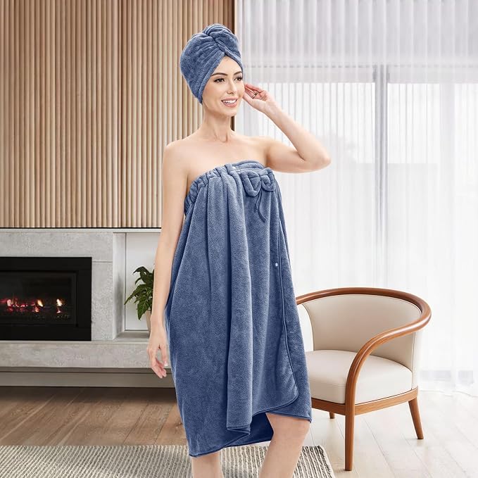 Bath Wrap Towels for Women – Adjustable Spa Shower Wrap - Image 6