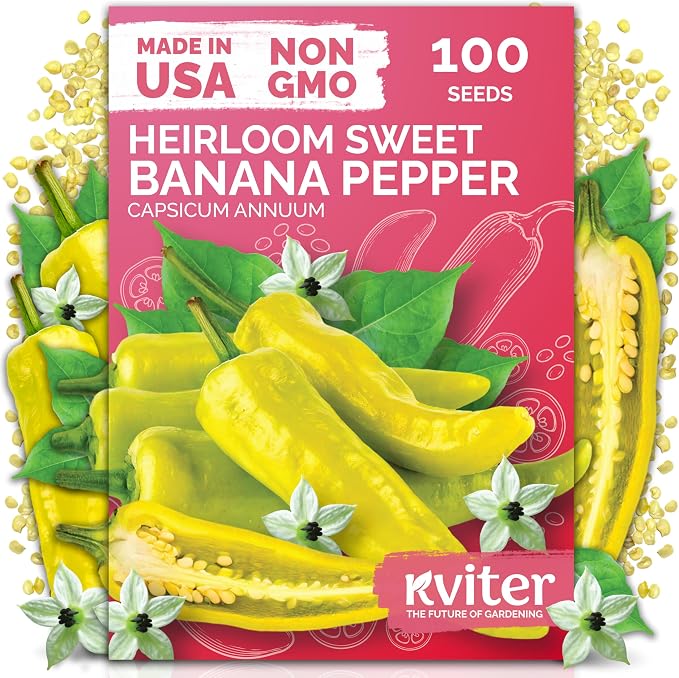 KVITER 100 Sweet Banana Pepper Seeds by KVITER