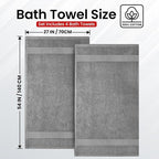 Infinitee Xclusives Luxury 100% Ring-Spun Cotton Bath Towels Set of 4 – Soft - Image 3
