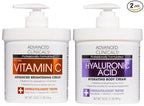Advanced Clinicals Hyaluronic Acid Moisturzier + Brightening Vitamin C Cream by AdvancedClinicals