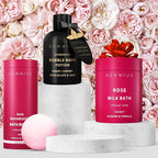 Magnesium Rose Vanilla Bath Bomb Mega Foaming Bubbles Infused - Image 5