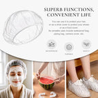 120 PCS Disposable Shower Caps – Large Thick Waterproof Stretchable Clear - Image 5