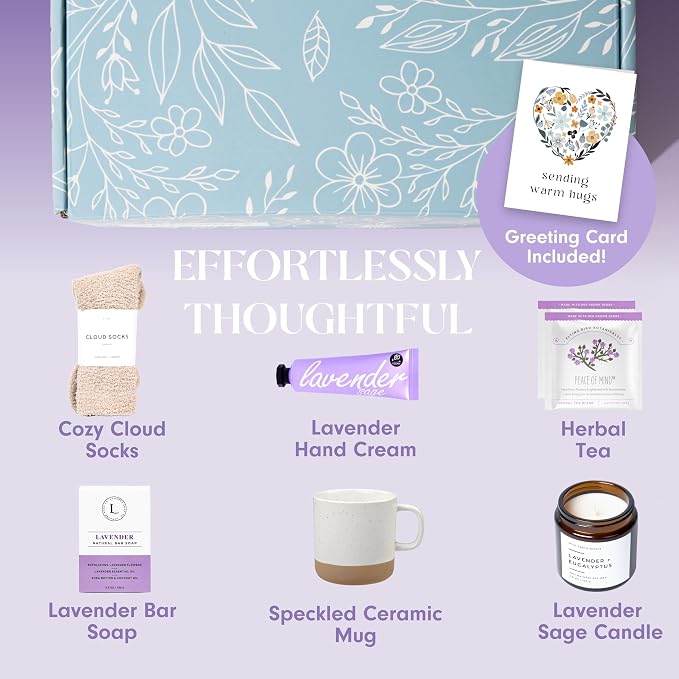 Unboxme Luxury Lavender Spa Gift Set – Relaxation Gift Basket & Care Package - Image 3