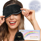 BeHoomi Heated Eye Mask, Weighted Sleep Mask Warm Compress by BeHoomi
