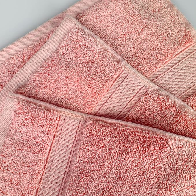 Superior Egyptian Cotton Pile Face Towel/Washcloth Set of 6, Ultra Soft Luxury - Image 5