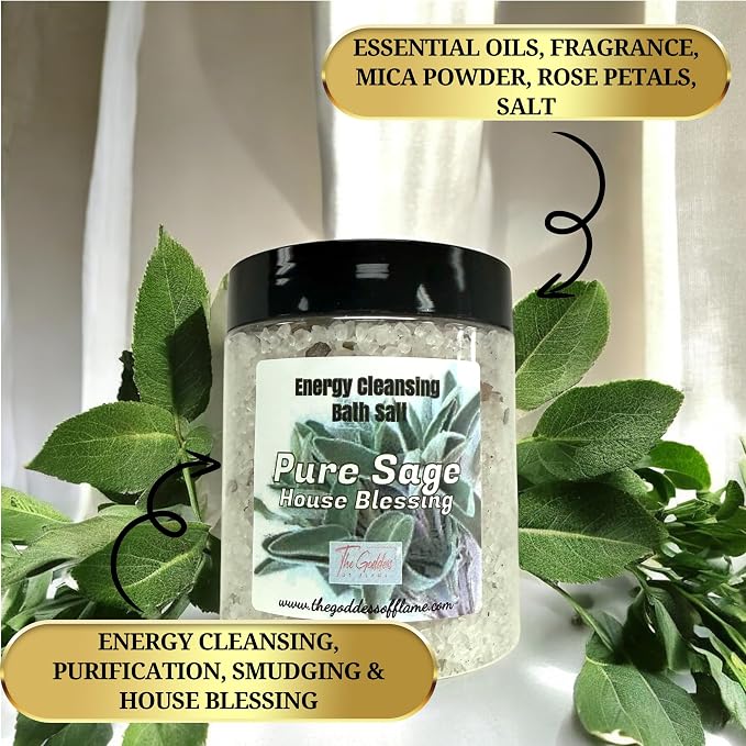 Pure Sage Bath Salts – Dead Sea Salt Bath Soak - Image 2