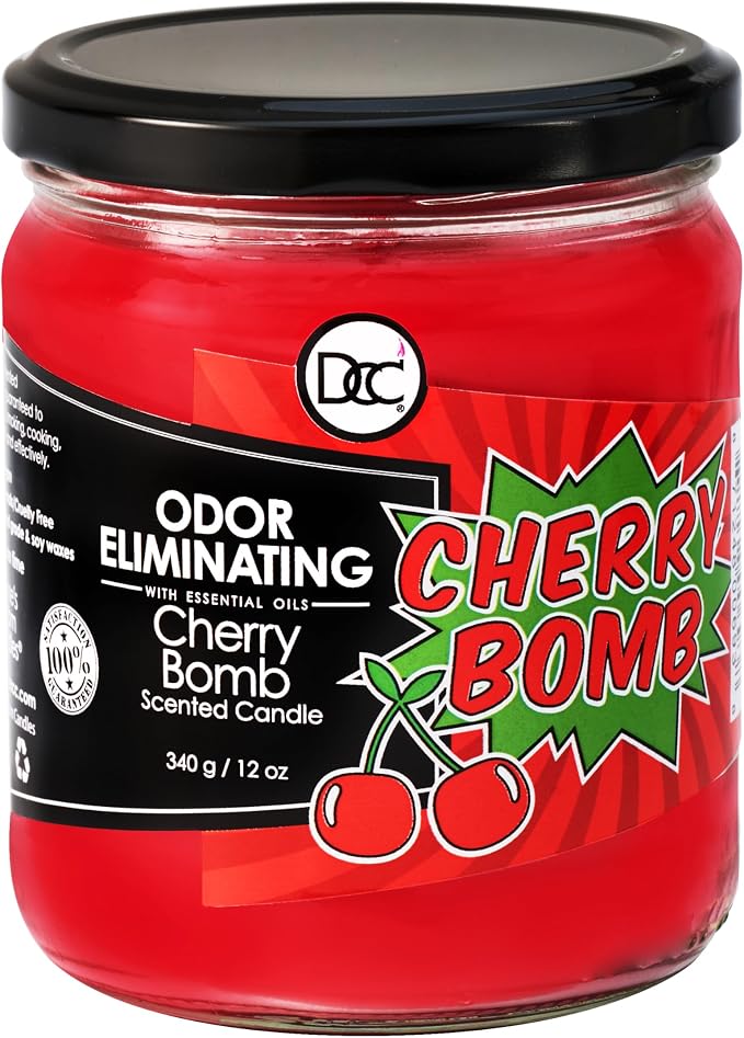 Cherry Bomb Odor Eliminating Highly Fragranced Candle by DiannesCustomCandles