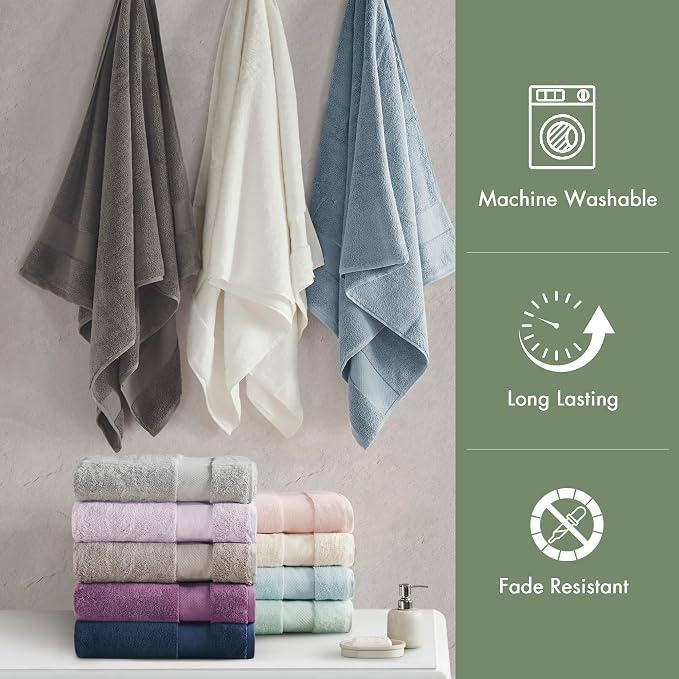 Madison Park Turkish Bath Towels 6pc, 2 Hand Towel - Image 6