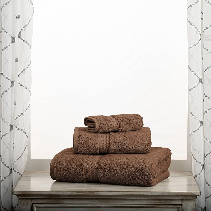 Superior Egyptian Cotton Pile 3 Piece Towel Set, Includes 1 Bath, 1 Hand - Image 2