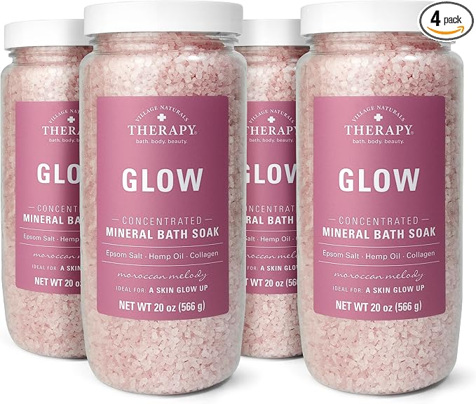 Village Naturals Therapy Glow Concentrated Mineral Bath Soak, Moroccan Melody by VillageNaturalsTherapy
