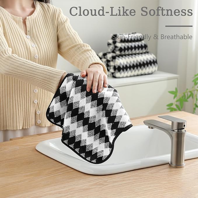 4 Piece Bath Towel Black Oversized Bath Sheet 35"x70" Bathroom Towel Extra - Image 8