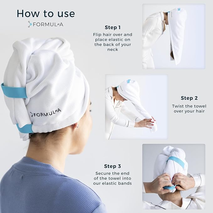FORMUL-A Microfiber Hair Towel Wrap - Image 3