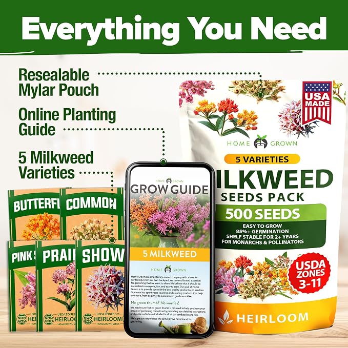 HOME GROWN Milkweed Flower Seeds - Image 7