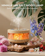 Essential Oil Diffuser with Himalayan Salt Lamp, 350ml Ultrasonic Aromatherapy - Image 2