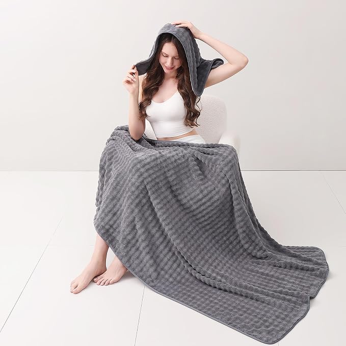 KBY Bath Towels Set 6 Piece 40x80 Inches，2 Extra Large Bath Sheets 2 Hand - Image 3
