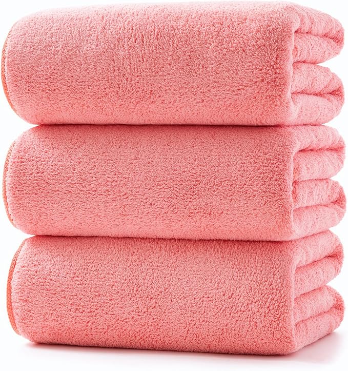 Lumimi Towels 3 Piece Very Soft Microfiber Bath Towel Set Super Absorbent Light by Lumimi