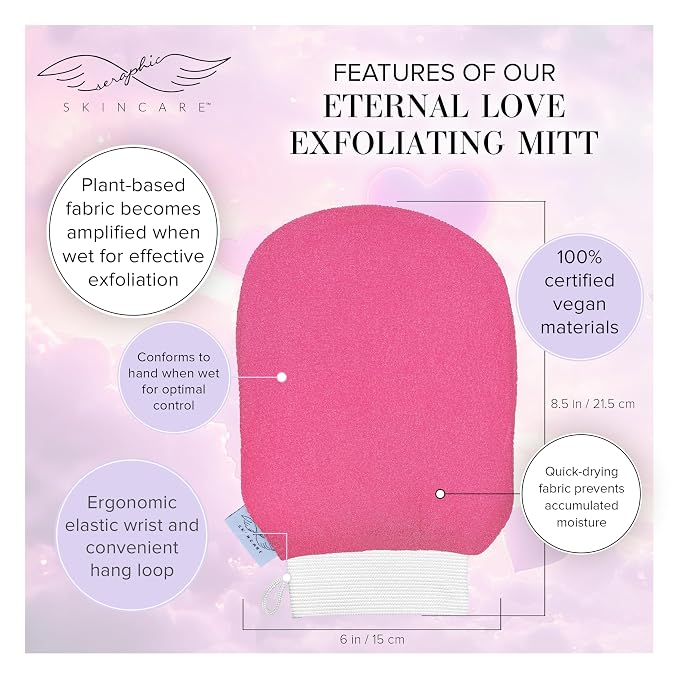 Seraphic Skincare Eternal Love Premium Exfoliating Mitt - Image 3