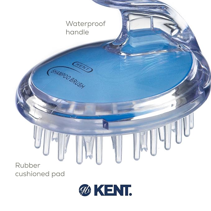 KENT SH1 BLU Scalp Scrubber Hair Brush & Scalp Exfoliator - Image 5