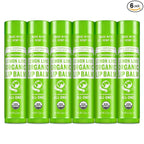 Dr. Bronner’s Organic Lip Balm 6-Pack Natural, Moisturizinging, Petroleum-Free by DrBronners