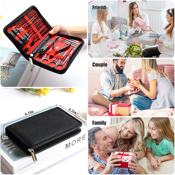 Manicure Set Pedicure Kit Womens Nail Clippers Set 32 in 1 Professional - Image 6