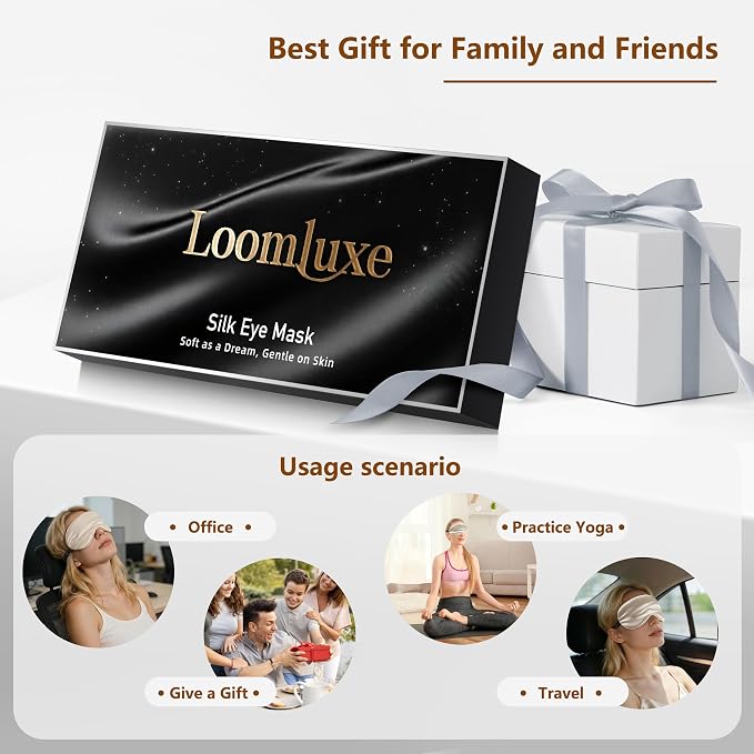 Sleep Mask Silk Eye Mask for Men Sleeping Mask, Adjustable Elastic Strap for - Image 7