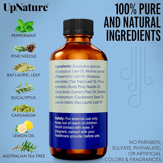 UpNature Breathe Essential Oils Blend Breath Relief Eucalyptus and Menthol Blend - Image 3