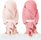 ROLSHOL 2 Packs Large Microfiber Hair Towels by ROLSHOL