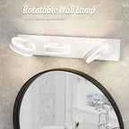 LED Bathroom Light Fixtures, 24inch White Vanity Lights, Modern 3 Light Acrylic - Image 4