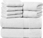 Ariv Towels Pack of 8, Premium Cotton Towel Set, Super Soft, Quick Dry by Ariv